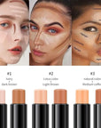 MEICOLY Cream Contour Stick Trio,Bronzer Highlighter Stick,2 in Makeup,6 Colors