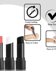 MEICOLY 3PCS Black White and Red Face Body Paint Stick,Face Paint Stick for Halloween SFX Cosplay Clown Skeleton Zombie Makeup,Waterproof Eye Black for Baseball Softball Football