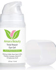 Amara Beauty Eye Cream Gel for Dark Circles and Puffiness with Peptides & Hyaluronic Acid, 0.5 fl. oz. (Pack of 2)