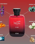 RASASI Hawas Fire Eau De Parfum Men Spray 100ML(3.4 Oz) - Bold Arabian Perfume For Men With A Fiery Essence - Indulge In A Luxurious, Long Lasting Perfume That Captures Masculine Elegance And Strength