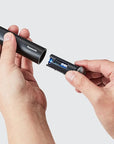 Panasonic Facial Hair Trimmer for Sensitive Skin, Unisex Detailer with Flexible Head, Gentle on Acne, Includes 2 Eyebrow Attachments, Wet/Dry - ER-GM40-K (Black)
