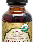US Organic Moringa Oil, USDA Certified 100% Pure, Cold Pressed & Unrefined Non GMO, Vegan Oil, Natural Moisturizer for Skin, Face, Body, Hair, Good for Hair Growth, Fine Lines, Wrinkles (1 oz (30 ml))