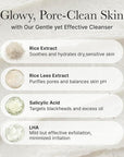 ARENCIA Rice + LHA Pore Control Rice Cake Cleanser with Salicylic Acid - Deep Cleansing, Gentel Exfoliation, All skin types, 5.29 oz