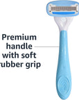 Amazon Basics 5-Blade Razor for Women, Handle, 2 Cartridges & Shower Hanger (Cartridges fit Amazon Basics Razor Handles only) (Previously Solimo)