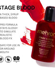 Mehron Makeup Stage Blood | Realistic For Halloween | Washable Fake Blood for Special FX, Stage & Screen, Halloween, & Cosplay (4.5 oz) (Bright Arterial)