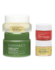 Farmacy Favorites Skin Care Set - Includes Green Clean Cleansing Balm, Wake Up Honey Eye Cream, Honey Halo Face Moisturizer & Lip Smoothie - Travel Size Skincare for Healthy, Glowing Skin (4 Count)