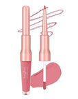 2-IN-1 Lip Liner and Lip Stain, High Pigmented Long Lasting Velvet Lip Tint, Well-Defined Lipliner, Weightless Waterproof Not Animal Tested, Matte Finish Makeup