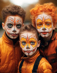 CCbeauty Orange Face Paint Stick, Face Painting Kit, Full Coverage SFX Makeup Foundation, Professional Hypoallergenic Body Paint for Halloween Costume Party, Creepy Pumkin, Tiger, Ompa Lompa Makeup