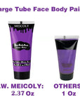 MEICOLY Purple Cream Face Body Paint,2.37Oz Large Tube Water Based Non-Toxic Full Body Paint for Adult and Kids,Highly Pigmented Face Painting for Halloween SFX Special Effects Ursula Cosplay Makeup