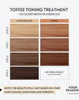 FOUR REASONS Toffee Toning Treatment - Color Depositing Conditioner for Color-Treated Hair - Semi Permanent Hair Toner, Vegan and Cruelty-Free (27 Shades), 6.76 fl oz
