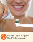 Amazon Basics Electric Toothbrush Head Replacement Brush, White, 3 Count (Fits Most Oral-B Brushes)