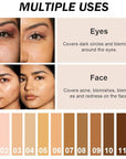 Kaely Cream Pot Concealer Full Coverage Makeup Set, Under Eye Brightener Color Correcting Concealer for Dark Circles, Waterproof Foundation Palette with Brush, Eye Ring Corrector de ojeras, 08