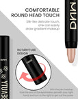 evpct Sand Shimmer Cream Eye Shadow Brightener Sticks Set for Eyes, Sand Matte Pencil Eye shadow Applicator Stick Pen Palette Makeup Waterproof sombras en crema para ojos 25#