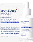 Exo-Recure Ampoule Exosome 10,000 PPM Collagen Water Fast Absorption Deep Hydration Rejuvenation Anti-Aging Glass Skin Pore Minimizer Skin Barrier KOREAN SKINCARE 50ml 1.71 Fl.Oz