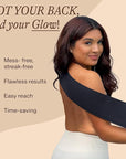 Self Tanner Back Applicator - Ultra Soft Sunless Tanning Applicator for the Perfect Streak-Free Fake Tan, Velvety Soft Tanning Lotion Applicators, Reusable, Use With Any Self Tan Product