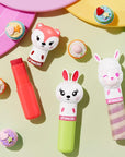 Lip Smacker Lippy Pals, Unicorn, Panda, Kitten, Lip balm for Kids - Foxy Apple, Hoppy Carrot Cake, Strawberry Llama