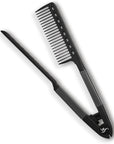 HerStyler Hair Comb For Straightening - Protects Hands - No More Knots - Styles Like A Pro - Versatile Hair Styling Comb - Travel Friendly (Black, Plastic, Dry Hair, 1 Count Pack of 1)