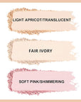 Setting Powder Lightweight Loose Powder Finishing Powder Long-Lasting Pink/Shimmering)-2 Boxes