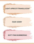 Setting Powder Lightweight Loose Powder Finishing Powder Long-Lasting Ivory)-2 Boxes