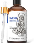 HIQILI Myrrh Essential Oil, for Skin, Massage, 100% Pure & Natural - 1.01 Fl Oz