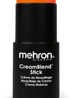 Mehron Makeup CreamBlend Stick | Face Paint, Body Paint, & Foundation Cream Makeup | Perfect for Halloween (.75 oz) (ORANGE)