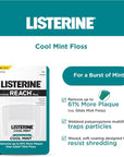 Listerine Cool Mint Interdental Floss for a Cleaner, Healthier Mouth, Oral Care, 55 Yards (Pack of 12)