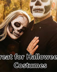 Go Ho White and Black Face Paint Stick,Full-coverage Washable Face Body Paint for Art Theater Halloween Cosplay Skull Zombie Vampire Skeleton Clown SFX Makeup