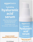 Amazon Basics Hydrating Hyaluronic Acid Serum, 1 Fluid Ounce, 1-Pack