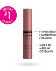 NYX PROFESSIONAL MAKEUP Butter Gloss, Non-Sticky Lip Gloss - Cinnamon Roll (Dusty Nude Mauve)