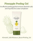 SKINFOOD Pineapple Peeling Gel 3.38 fl.oz. (100ml) - Pineapple & Aloe AHA Deep Facial Exfoliating Gel, Eliminates Sebum, Skin Clear and Blemish-Free - Dead Skin Remover for Face - Facial Peel
