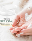 Deluvia Miracle Aloe Cream | Face & Body Moisturizer with Vitamin E & Organic Aloe Vera | Hydrating, Soothing for Dry Skin, Anti-Wrinkle, Acne Scars, Rosacea, Psoriasis, Eczema - 8 oz