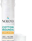NOLEO Organic Cotton Rounds, Small 2″ Pressed & Lint-Free, Biodegradable & Compostable, 100-Count – Makeup Remover & Skincare Pads