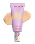 Tower 28 Beauty SunnyDays SPF 30 Tinted Mineral Sunscreen - For Sensitive Skin - 2-in-1 Facial Broad Spectrum UVA/UVB Protection + Foundation - Shade 15 MELROSE - Light with Warm Undertones, 1 Fl Oz