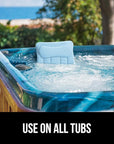 GORILLA GRIP Mesh Bath Pillow for Tub, 6 Powerful Suction Cups, Oversized Headrest with Breathable FlexComfort Technology for Neck, Head, Back Support, Luxury Machine Washable Bathtub Must Haves, Blue