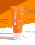 Thinkdaily Tinted Sunscreen for Face, SPF 30, 24.25% Zinc Oxide, 2 Oz, Safe, Natural, Water Resistant Reef Safe Sunscreen, All Skin Tones, Broad Spectrum UVA/UVB Sun Screen for Sun Protection