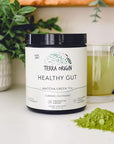 Healthy Gut Matcha Green Tea | 30-Servings with L-Glutamine, Zinc, Glucosamine, Slippery Elm Bark and More!