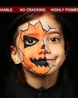 MEICOLY Orange Cream Face Body Paint,2.37Oz Large Tube Water Based Washable Face Paint,Non-Toxic Full Body Paint for Adults and Children, Pumpkin Halloween SFX Special Effects Cosplay Makeup,Orange