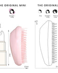 Tangle Teezer Original Detangler Brush, Dry & Wet Travel Size Mini Hair Brush, for Kids & All Hair Types, Millennial Pink