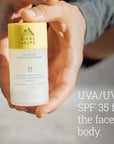 Oars + Alps Go Stick Clear SPF 35 Face Sunscreen, Skin Care Infused with Vitamin E and Antioxidants, Water and Sweat Resistant, TSA Friendly, 1.7 Oz, 2 Pack