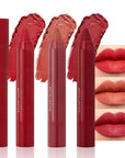 BINGBRUSH Crayon Matte Longwear Lipstick Pack Set,Moisture Smooth Color Stick Ultimate Lip Crayon for Makeup Collection - Waterproof Velvet Lipgloss (3pcs 08#&09#&10#, 3 Count (Pack of 1))