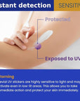 UV Detection Stickers for Sunscreen Reapply Reminder, Suitable for Kids & Adults, 40 Sticker Patches, Sun Cream Detection by Alevial