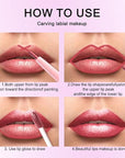 evpct Mauve Red Metallic Glitter Lip Liner and Lipstick Combo Lip Gloss Stain Set Makeup for Women Long Lasting Waterproof 24, Red Metallic Shimmer Frosted Iridescent Glossy Liquid Lipstick 13
