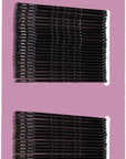 Amazon Basics Bobby Pins, Black Hair Pins for all Hair types, 48 Count