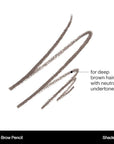 Morphe Micro Dual Eyebrow Pencil - Dual-Ended Brow Pencil Featuring a Retractable, Ultra-Precise, Pointed Tip - Richly Pigmented, Smooth-Gliding, Long-Lasting Wax Formula - Java (0.003 oz)