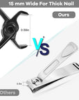 Toenail Clippers & Nail Clippers Set for Seniors - Heavy-Duty Long Handled Toenail Clippers for Thick Toenails, Men & Women | Hygienic Manicure Set | Gift Idea