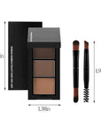 3 Colors Eyebrow Makeup Kit, Professional Brow Contour Palette, Waterproof Long-lasting Eyebrow Filler Powder with Mirror & Brow Brush
