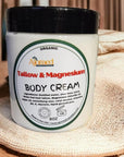 Beef Tallow & Magnesium Body butter - Grass Fed and Finished beef tallow Magnesium Cream- Handmade moisturizer for Cracked, Dry, Itchy skin- eczema cream- diaper rash (OATMEAL & HONEY)