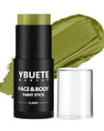 Ogre Green Face Body Painting Stick, Professional Green Full-coverage Cream Face Paint for Hunting Camo Halloween SFX Witch Shrek Cosplay Makeup, Washable Body Paint for Adult Carnival