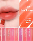ETUDE Dear Darling Marker Tint #7 Peach Apricot (5g) | Hydrating & Long Lasting Lip Stain | High Pigmented Lip Maker with Easy Drawing Tip | Korean Daily Lip Tint, Korean Makeup, Kbeauty