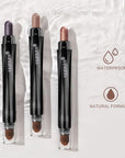 3Pcs Eyeshadow Stick Set, Matte And Shimmer Creamy Eyeshadow Pencil,Eye Brightener Stick,Nude Caramel Grayish Purple Shadow Sticks Set, Waterproof Long Lasting Smoky Highlighter Eye Makeup